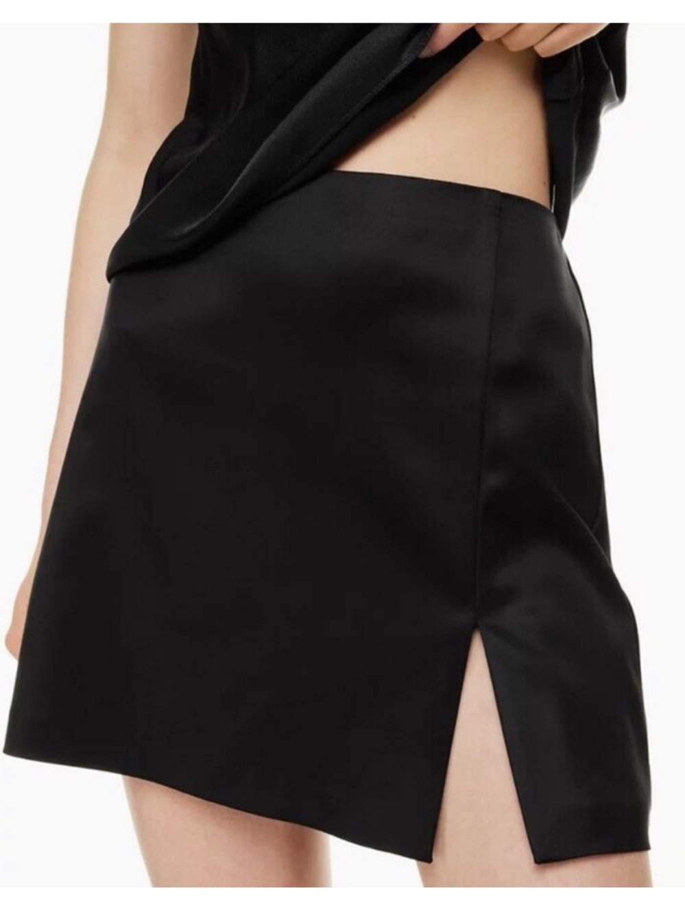 Sunday Best Tatiana Black Mini Skirt with Side Slit - size 4